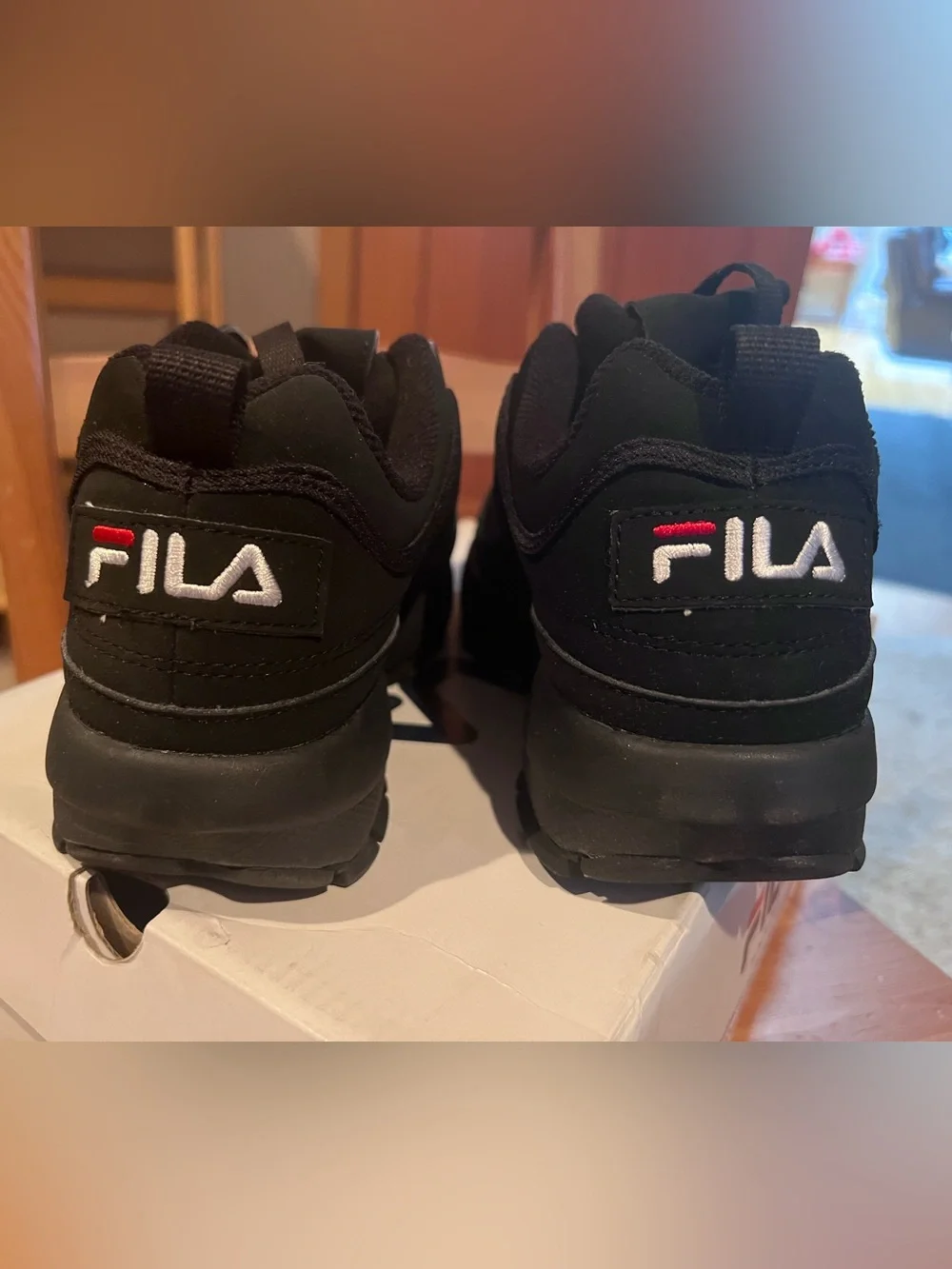 Fila Black Chunky Disruptor II Sneakers HARD TO FIND. FREE SHIPPING